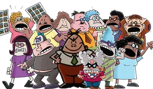 Tippy Tinkletrousers with the Jerome Horwitz Elementary School Staff in the books.