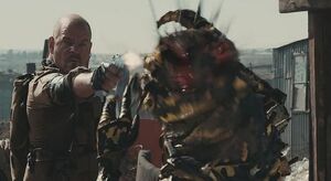 Venter murdering a Prawn who attacked Wikus before he became a fugitive.