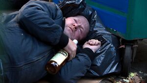Phil is left homeless as a result of his alcoholism.