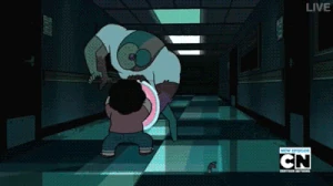 Steven and Connie defeating a Cluster Gem.