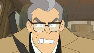 Agent Trout's wrathful stare as he chases after the Bears.