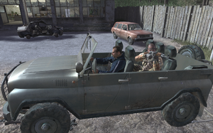 Victor Zakhaev driving a jeep COD4