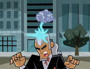 Vlad stuck by lightning cloud that Danny also caused.