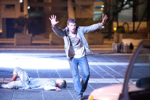 Matt trying to protect Andrew from the Police.