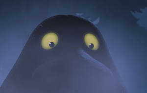 The Groke as she appears in the 2019 3D cartoon adaptation.