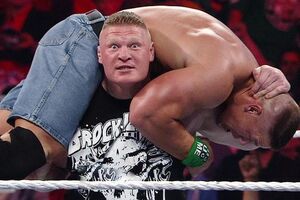 Lesnar about to destroy John Cena