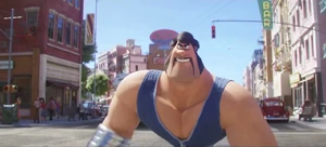 Stronghold's evil grin and physical, muscular physique.