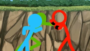 The Dark Lord vs. Green and Blue.