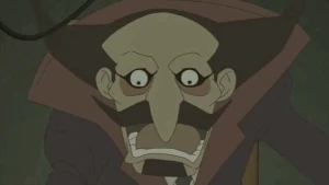 Don Paolo swearing his revenge to Layton and his first defeat.