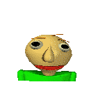 Baldi talking on his TV.