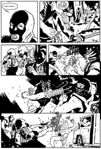 The Fans engage in a fight with a gang.