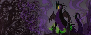 Maleficent's full dragon body.