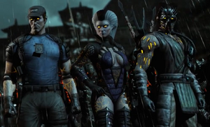 Stryker, Sindel and Kabal.