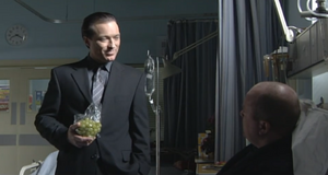 Phil is visited by Steve in hospital after the former has been shot by an unknown assailant (2001).