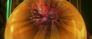 Maul's image inside a Nightsister crystal ball.