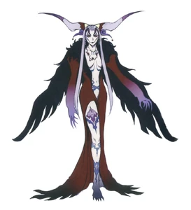 Concept art of Ultimecia from Final Fantasy VIII by Tetsuya Nomura.