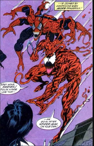 Cletus Kasady and Spider-Man (Doppelganger) (Earth-616) from Amazing Spider-Man Vol 1 378 0001.jpg