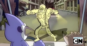 Howard Fightington prepare to kill Mordecai and Rigby.