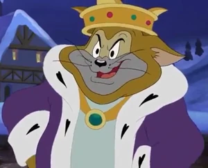The King of the Cats commanding his guards to capture the toys.