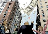 Kira's followers start to happily grab money instead of attacking SPK.