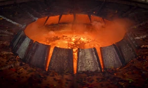 "My bugs...!!! My bugs...!!! My bugs...!!!" Oogie's bugs falling into the lava pit.