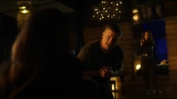 Pierce reuniting with his long-deceased brother Abel.