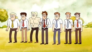 Doug MacFarland with his minions, or as he likes to call them his “employees”.