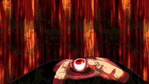 The Protagonist's face during Specimen 6's death screen.