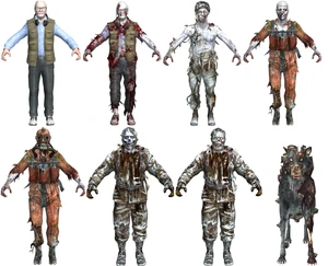 Models of zombies for the map "Call of the Dead".