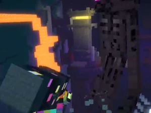 The glitched Prismarine Colossus killed by the giant Enderman by having its head torn off. (However, this only happens if Jesse chose to save Fred's people instead of returning with Radar in Below the Bedrock.)