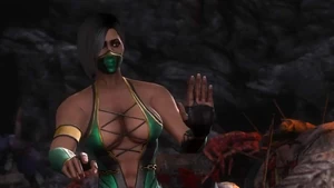 Jade trying to stop Smoke and have him listen to her.