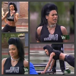 Melina as an evil trainer on Celebrity Fit Club