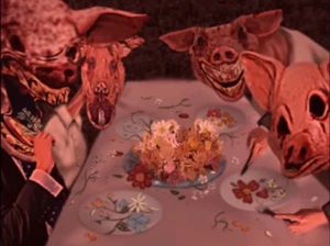 The Flowers who represent Lacey herself and The Pigs who represent her uncle.