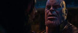 Thanos reacting to Loki saying that he won't ever be a god.