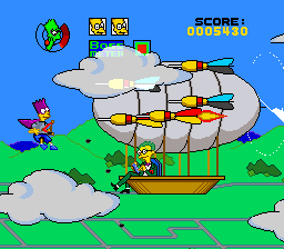 Bartman vs Smithers in Bart's Nightmare