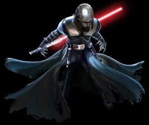 Lord Starkiller in the Dark Lord variant of his armor