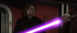 Skywalker pleads with Windu not to kill Palpatine, saying that he should be left for the Senate to judge.