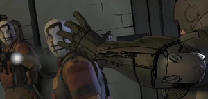 ChildrenFought.png (415 KB) Two of the Children's soldiers attacked by Batman backstage at the mayoral debate.