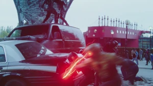 Reverse-Flash and the Flash fighting once again.