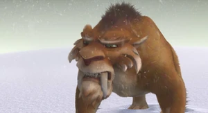 "WHAT ARE YOU DOING?!" (Diego: Leave the mammoth alone.)