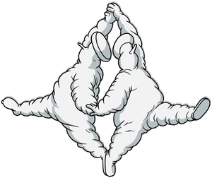 Saltbaker's salt in the form of a dancing duo.