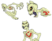 Sketches of Sekhmet's expressions.