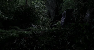 "Beaten by a mouse and his pet cat! What could be worse?! (dogs barking) Nice doggies! No! NOOOO!" Smokey's defeat and possible death.