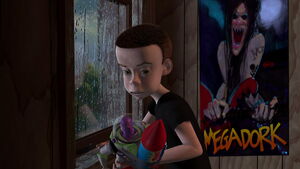 Sid looks at Buzz