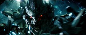 "I AM MEGATRON!!!", Megatron's rising to power, then he escapes over the Hoover Dam.