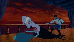 Ursula snatching Ariel.