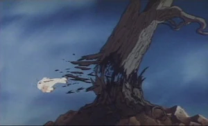 Chirin breaking a tree.jpg (15 KB) Chirin breaking through a tree.