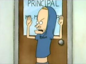 Beavis as his alter-ego, the Great Cornholio.