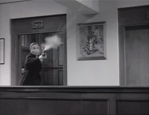 Grover shooting at the 3 men