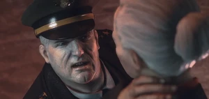 General Hemlock holding Mallon.